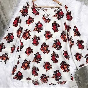 🌺 Floral Criss Cross Bell Sleeve Shift Dress 🌺